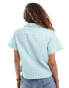 Фото #4 товара Wrangler short sleeve stripe shirt in mint green