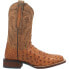 Dan Post Boots Alamosa Ostrich Embroidered Square Toe Cowboy Mens Brown Casual