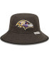 Men's Heather Black Baltimore Ravens Bucket Hat