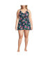 Фото #1 товара Plus Size Tulip Wrap Mini Swim Dress One Piece Swimsuit