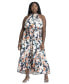 ფოტო #1 პროდუქტის Plus Size Tiered Floral Maxi Dress