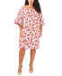 Plus Size Printed Off-The-Shoulder Dress