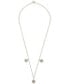 Фото #3 товара Macy's london Blue Topaz (1/10 ct. t.w.) & Lab-grown White Sapphire (1/3 ct. t.w.) Dangle Star Statement Necklace in 14k Gold-Plated Sterling Silver, 16" + 2" extender