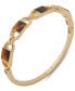 ფოტო #1 პროდუქტის Gold-Tone Tortoise-Look Oval Link Bangle Bracelet