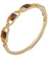 ფოტო #1 პროდუქტის Gold-Tone Tortoise-Look Oval Link Bangle Bracelet