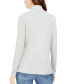 Charter Club Women's Heathered Ribbed Turtleneck Knit Top Silver Tin L - фото #3