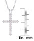 Diamond Cross Pendant Necklace (1/2 ct. t.w.) in Sterling Silver or 14k Gold-Plate Over Sterling Silver, 16" + 2" Extender