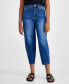 Juniors' High Rise Cropped Barrel Jeans 13 - фото #1