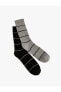 Фото #2 товара Носки Koton Striped 2-Pack Multi Color