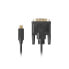 USB C to DVI-DCable Lanberg CA-CMDV-10CU-0018-BK Black 1,8 m