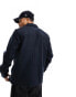 ONLY & SONS faux wool zip through shacket in navy