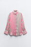 Striped satin shirt