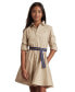 Фото #2 товара Платье для малышей Polo Ralph Lauren с поясом из хлопкового штанного хлопка