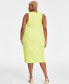Фото #3 товара Trendy Plus Size Rib-Knit Midi Tank Dress, Created for Macy's
