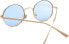 Фото #6 товара Inlefen Unisex Sunglasses, Round Retro Vintage Style Sunglasses with Coloured Metal Frame