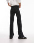 Topshop acid wash straight leg trouser in black