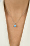Фото #2 товара Modern silver pendant with light blue synthetic opal PT110WLB