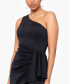 Фото #4 товара Women's One-Shoulder Ruffled Long Fit & Flare Dress