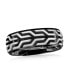 ფოტო #1 პროდუქტის Stainless Steel Black and Silver Designed Ring