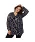 ფოტო #1 პროდუქტის Plus Size June + Vie Metallic Print Blouse