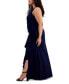 ფოტო #3 პროდუქტის Plus Size Side-Ruffle Sleeveless Gown