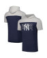 Фото #1 товара Men's Navy New York Yankees Active Brushed Hoodie T-Shirt