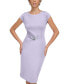 Petite Short-Sleeve Hardware Sheath Dress