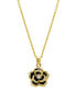 Фото #1 товара ADORNIA 14K Gold-Plated Black Crystal Carnelian Necklace