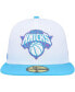 Men's White New York Knicks Vice Blue Side Patch 59FIFTY Fitted Hat