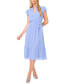 ფოტო #4 პროდუქტის Women's Scallop-Ruffle Tie-Waist Midi Dress