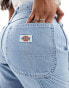 Фото #4 товара Dickies Ellendale mid rise regular fit light wash jeans in blue