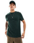 ASOS DESIGN t-shirt in dark green with tennis back print