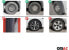 Фото #9 товара 4 x Wheel Trims Hub Caps for 16 Inch Steel Rims Grey Red