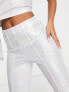 Фото #4 товара Pieces Premium exclusive holographic flared trousers co-ord in silver