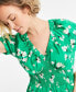 Фото #3 товара Women's Printed V-Neck Short-Sleeve Midi Dress, Created for Macy's