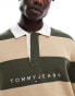 Фото #3 товара Tommy Jeans striped rugby shirt in green and ecru