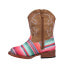 Фото #3 товара Roper Glitter Serape Square Toe Cowboy Toddler Girls Pink Casual Boots 09-017-1