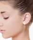 ფოტო #2 პროდუქტის EFFY® Cultured Freshwater Pearl (7 mm) & Diamond (1/10 ct. t.w.) Stud Earrings in Sterling Silver