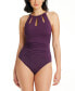 Фото #3 товара Women's Get the Look High-Neck One-Piece Swimsuit