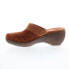 Softwalk Murietta S6015-954 Womens Brown Suede Slip On Clog Flats Shoes