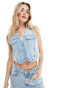 Tommy Jeans denim vest in light wash Helle Waschung, XS - EU 34 - фото #1