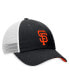 Фото #4 товара Men's Black, White San Francisco Giants Heritage86 Adjustable Trucker Hat