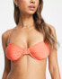 Фото #1 товара NA-KD gathered bikini top apricot brandy