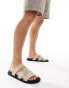 Фото #4 товара ASOS DESIGN across strap sandal in stone suedette