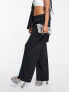 Extro & Vert Petite perfect basic jersey tailored trousers in black co-ord