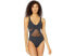 Фото #1 товара Bleu Rod Beattie 264208 Women's V-Neck Mio One Piece Swimsuits Black Size 6