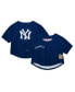 Фото #1 товара Women's Navy New York Yankees Cooperstown Collection Crop T-shirt