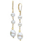 EFFY® Cultured Freshwater Pearl (5-1/2 & 8mm) Drop Earrings in 14k Gold