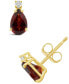 ფოტო #1 პროდუქტის Garnet (1 ct.t.w) and Diamond Accent in 14K Yellow Gold