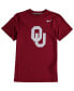 ფოტო #1 პროდუქტის Big Boys and Girls Oklahoma Sooners Crimson Logo Legend Performance T-Shirt